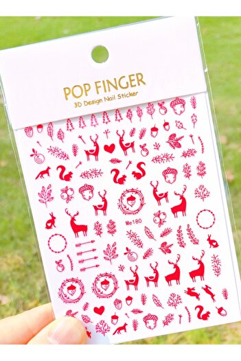 Venalisa Tırnak Yılbaşı Sticker Tırnak Süsleme Nail Art ME180Sticker