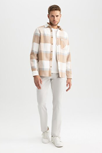 DeFacto Regular Fit Checkered Lumberjack Long Sleeve Shirt A5553Ax23Au