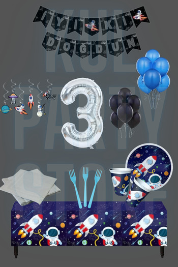 FOKUL Space Cosmic Galaxy 3 Ηλικίες 16 Ατόμων Προμήθειες για πάρτι γενεθλίων Concept Party Set
