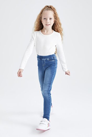 DeFacto Girl's Turtleneck Ribbed Camisole Long Sleeve T-Shirt