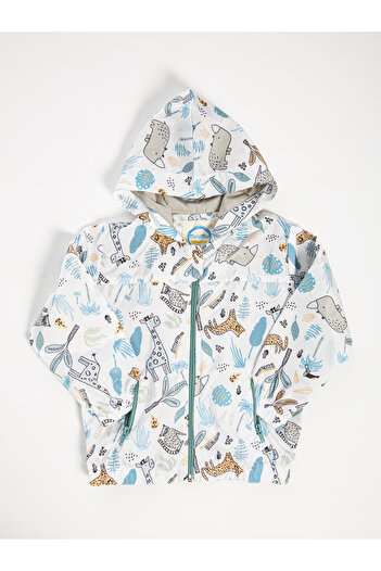 Melomio Baby Kids Hooded Waterproof Seasonal Waterproof Raincoat Combed Cotton Lined