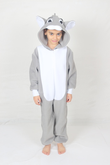 YÜSÜ Unisex Kids Gray Tom Cat Costume Animal Costume