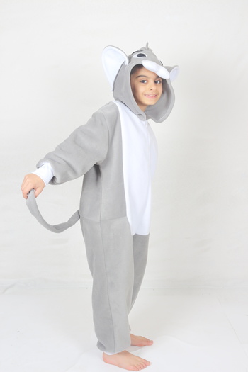 YÜSÜ Unisex Kids Gray Tom Cat Costume Animal Costume