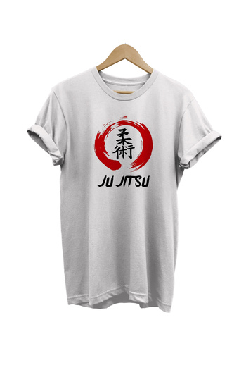 remonz Jiu Jitsu Printed 100% Cotton Oversize White T-shirt