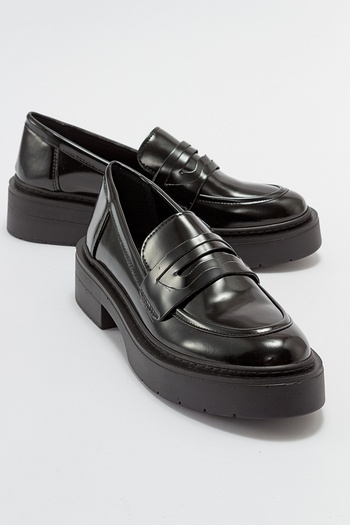 LuviShoes NONTE Черни отварящи се дамски мокасини