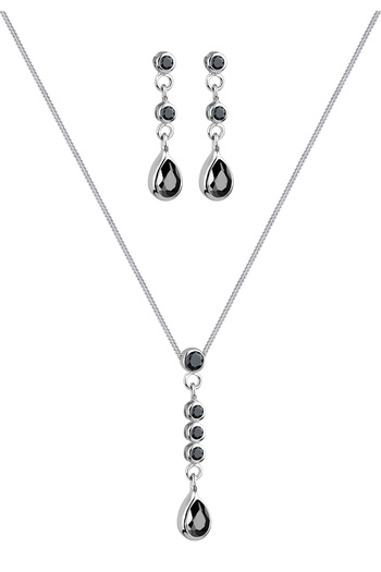 ELLI Schmuckset Tropfen Zirkonia 925 Sterling Silber