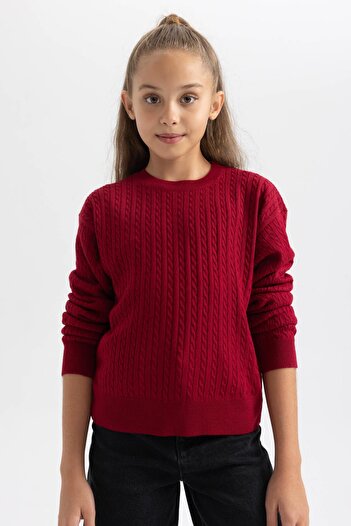DeFacto Girl's Crew Neck Sweater B1701a823wn
