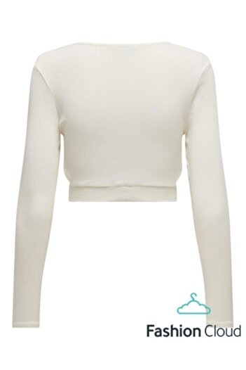 ONLY Μπλούζα με μακριά μανίκια ONLNIKITA L/S TOP JRS CROPPED TOP