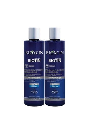 Bioxcin 300 ml Biotin Shampoo - x2 Pieces for All Hair Types