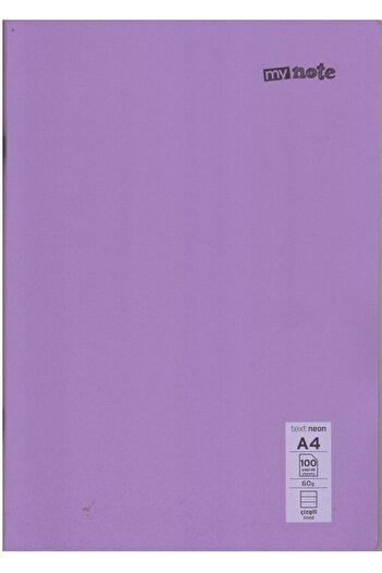 Umur Kırtasiye Mynote Neon A4 100 Sheets Lined PP Notebook 1 Piece