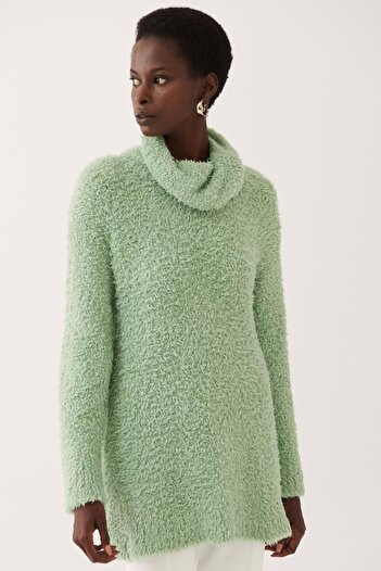 Perspective İllas Oil Green Color Women's Knitwear Blouse
