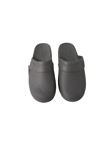 GEZER Ge0358-10 Чоловічі сірі тапочки з закритим носком для ванної кімнати та саду