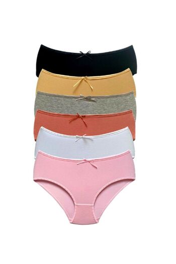 Miss Blue Moon High Waist Bato Panties 6-Piece Color 5000-6