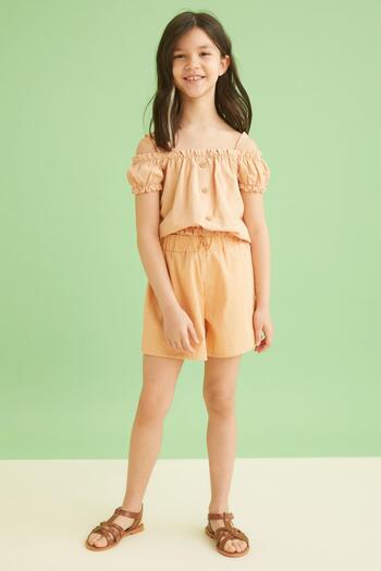 DeFacto Girl's Short Sleeve Blouse
