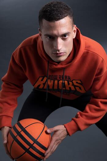 DeFacto Fit Nba New York Knicks Oversize Fit Φούτερ με κουκούλα