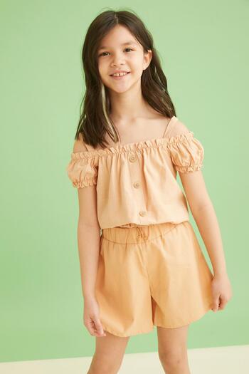 DeFacto Girl's Short Sleeve Blouse