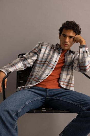 DeFacto Regular Fit Checkered Lumberjack Long Sleeve Shirt W7413az23sp