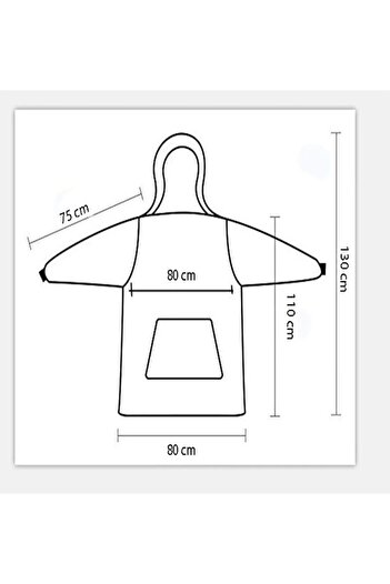 Mulberry Wellsoft Hooded Wearable TV Blanket Unisex Over Size - Indigo