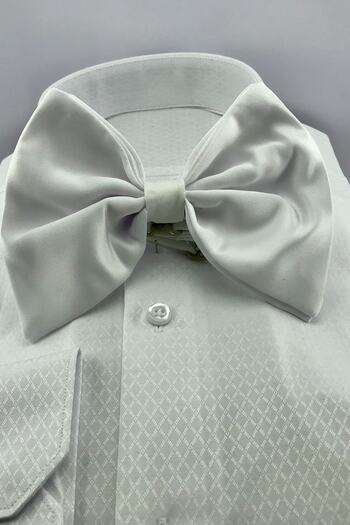 Zaim Aksesuar White Elephant Ear Large Bow Tie 209