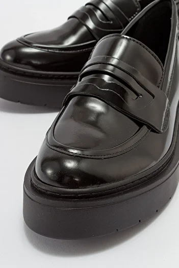 LuviShoes NONTE Черни отварящи се дамски мокасини