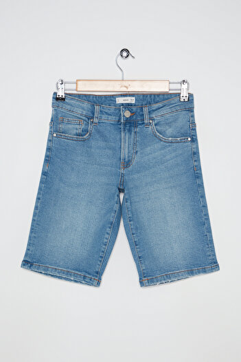 MANGO Kids Boy's Medium Denim Color Shorts & Bermuda