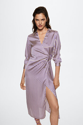 MANGO Woman Mor Kadın Elbise 37032885