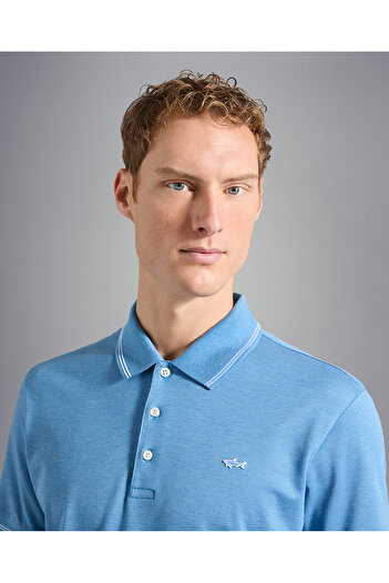 PAUL&SHARK MEN'S KNITTED POLOSHIRT C.W. COTTON