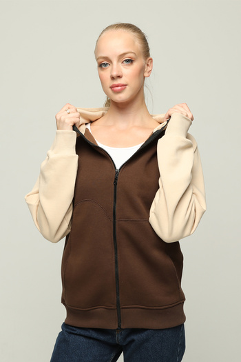 Owut Collection Hooded Thick Fleece Knitted Sweatshirt