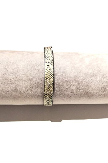 ENGIN Unisex Leopard Patterned Leather Bracelet