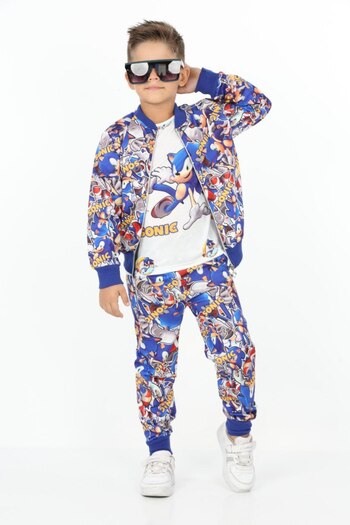 RONYPONY Cartoon Patterned 3-Piece Boys Set