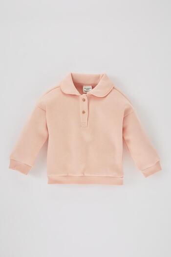 DeFacto Baby Girl Polo Neck Sweatshirt A9937A523Au