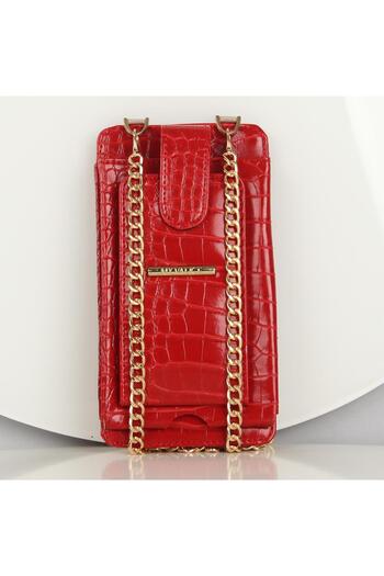 My Valice My Valice Leather Crossbody Wallet and Card Holder Compartment Phone Bag 1618 Red