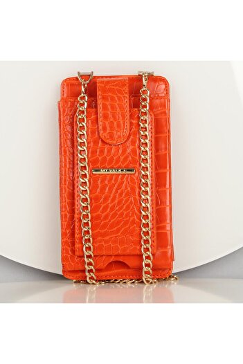My Valice My Valice Leather Crossbody Wallet and Card Holder Compartment Phone Bag 1618 Orange