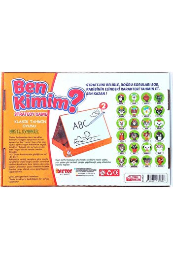 DIY Toys Who am I? Classic Guessing Game with Blackboard Function