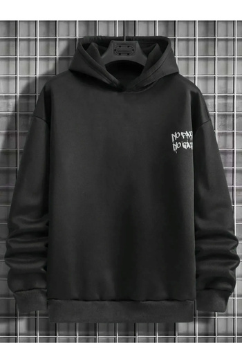 Black Sokak Μαύρο No Pain No Gain Φούτερ Unisex με στάμπα με κουκούλα