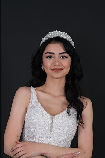Hobigram Hairband Bridal Tiara Hair Accessory for the Most Beautiful Brides – Crown, Crystal Stone, Stylish Model, Bridal Tiara –