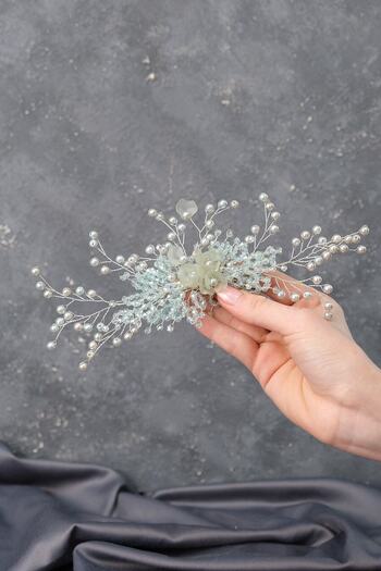 Hobigram Hair Accessory Water Green Irem Pearl Beaded Hair and Turban Accessory – Other Hair Accessories – Other