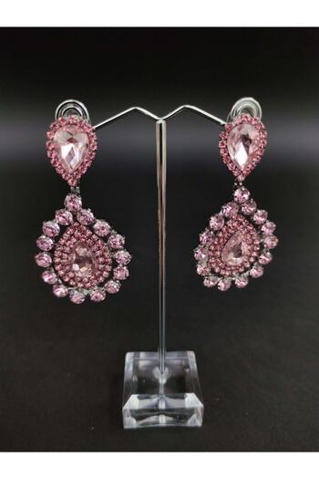Hobigram Earring Assortment Pink Crystal Stone Henna Wedding Bridal Earring – Bijoux Earring, Stylish Design – Bijoux