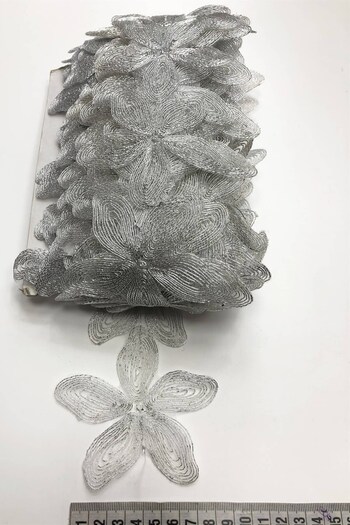 Hobigram Lace Varieties Silver French Flower Guipure Lace – Lace, Stylish Design, Women's Accessory