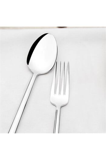 Nehir Dalyan Plain 60 Piece Fork Spoon Set Without Knife