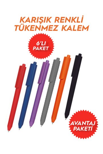 Multi-Colored Ballpoint Pen 6-Piece Advantage Pack klm006