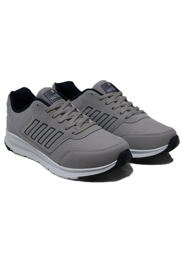Men's Gray Four Lines Running Walking Shoes S0012-gl