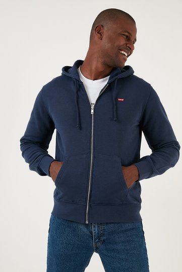 Zippered Hooded 100% Cotton Regular Fit Sweat Men's SWEAT A7770