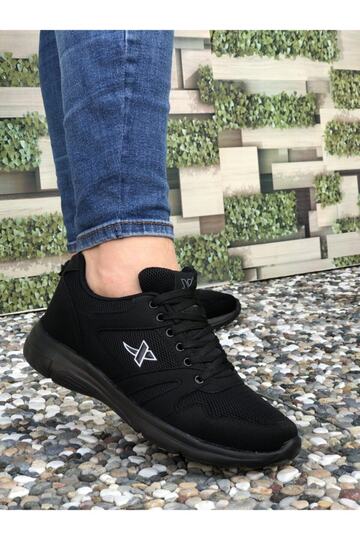 Unisex Black Thick Heeled Sneakers Sports Shoes