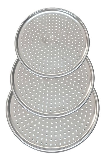 Steel Perforated Pizza Tray 3 Sizes 28-32-36 Cm Lahmacun Tray Pita Tray Stainless Steel