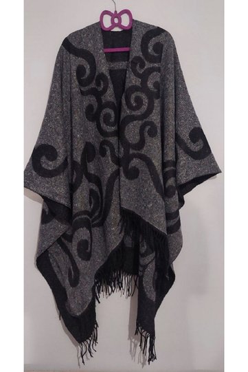 Double Sided Thick Mother Shoulder Scarf Shawl Poncho