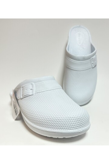 White Unisex Extra Lightweight Water-Resistant Sink Bathroom Kitchen Balcony Terrace Garden Wet Floor Slippers