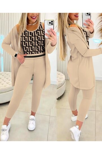 Two Piece Sets - Beige - Long