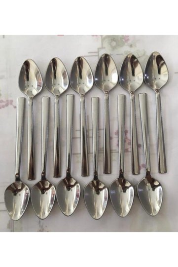 12 Pieces Istanbul 18/10/304 Plain Stick Tea Spoons