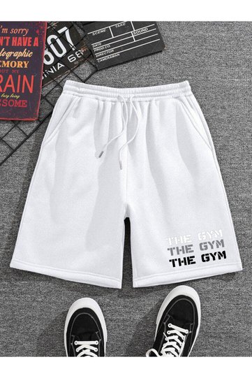THE GYM Pocketed Elastic Waist Sports Shorts